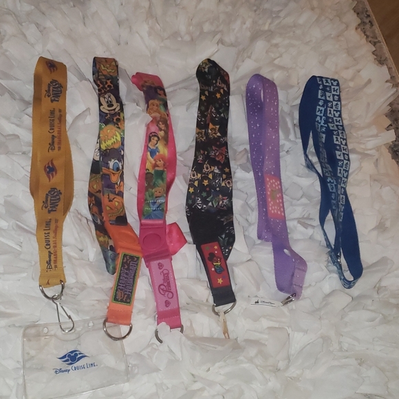 Disney Pin Lanyard Necklaces Set of 6
